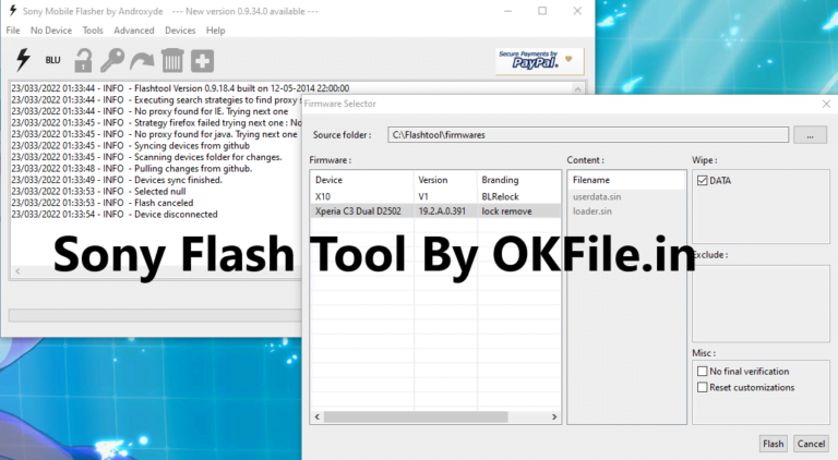 Sony Flash Tool Download With OKFile