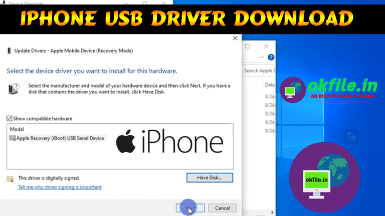 iPhone USB Driver DFU Driver By OKFile.in